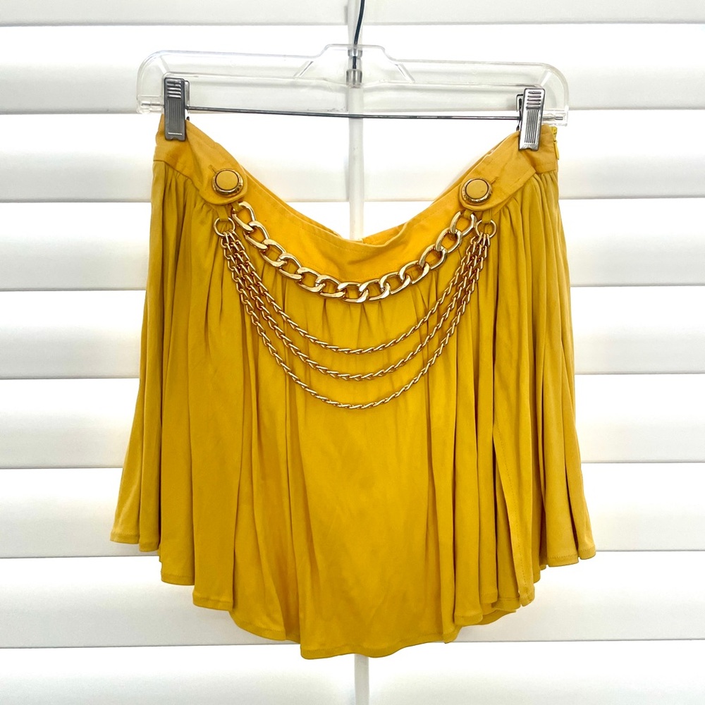 NWT Dolce & Gabbana Vintage Yellow Mini Skirt